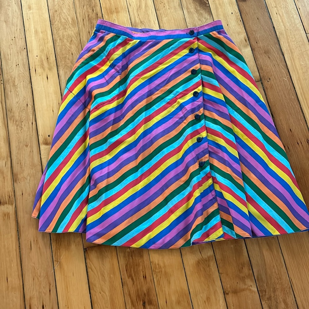 Funky vintage rainbow wrap skirt